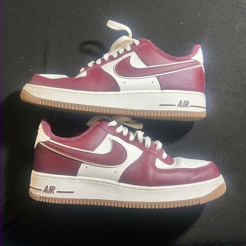 Nike Air Force 1 Low Team Red Sail Gum Sole DQ7659-102 Mens 10.5